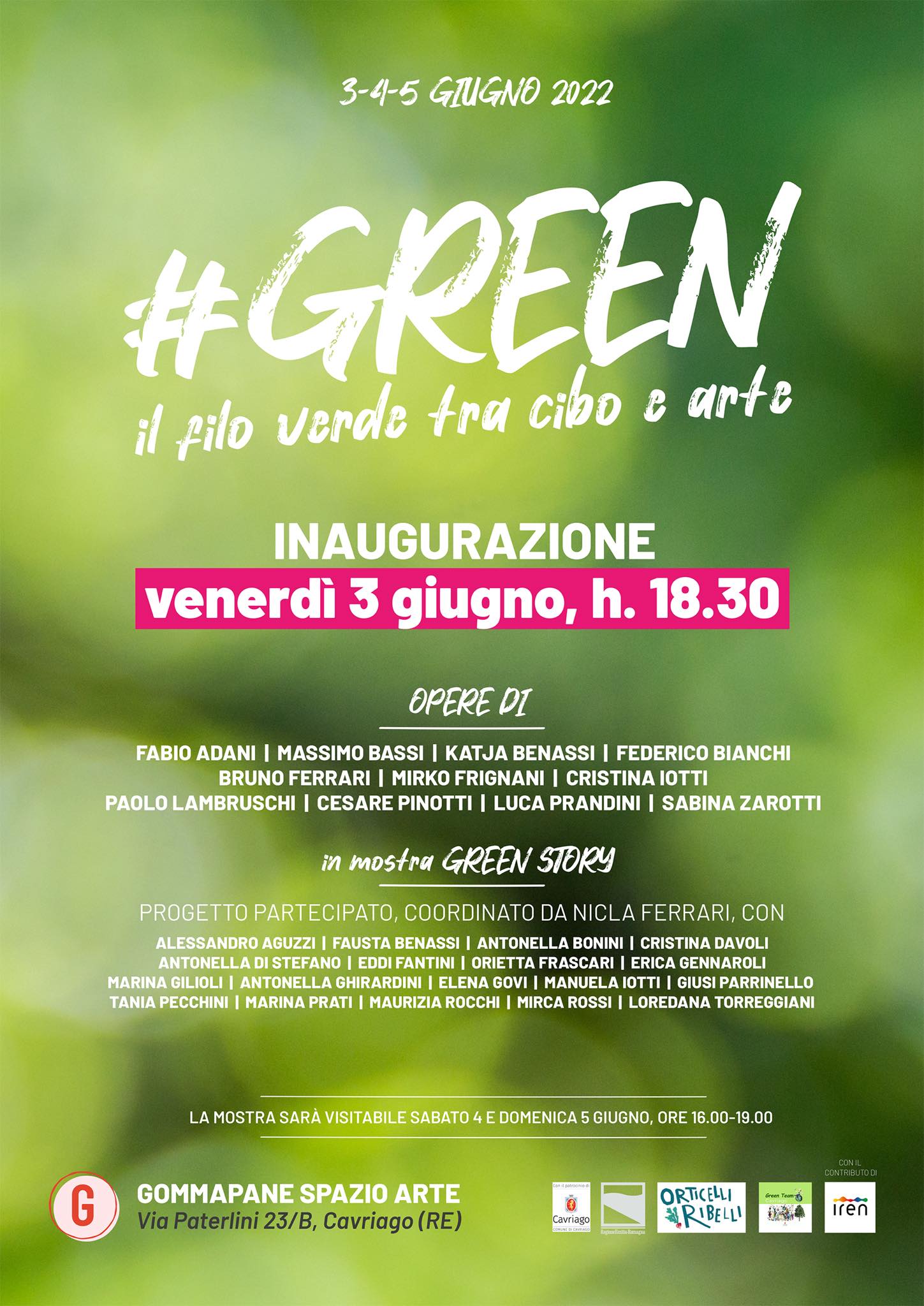 #GREEN | Mostra collettiva di pittura, scultura, fotografia.
