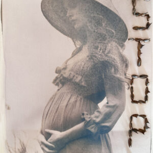 Giulia#37 | cyanotype toned from syntographic image and 37 rose thorns on paper Giulia#37 | cianotipo tonalizzato da immagine sintografica e 37 spine di rosa su carta