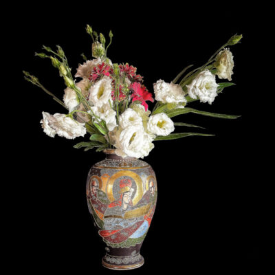 fiori misti con vaso cinese #1 28x 30